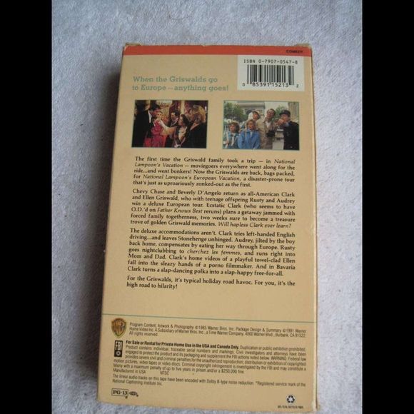 Chevy Chase Fletch National Lampoon European Vacation VHS CassetteTape Bundle $2 - Picture 5 of 7